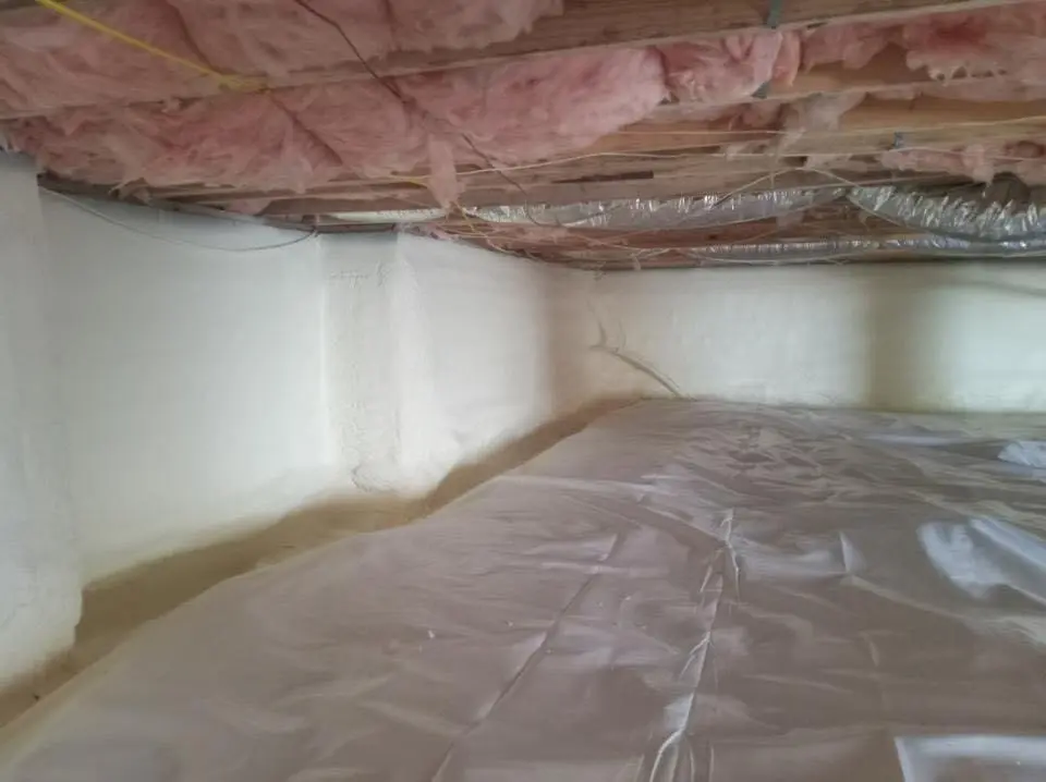 Crawl space encapsulation with closed-cell spray foam for Spray Foam Roofing in Ironton
